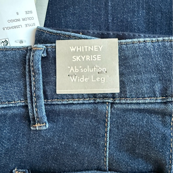 Wit & Wisdom Whitney "Ab"Solution Skyrise Wide Leg Ankle Jeans NWT Size 8 - Picture 12 of 12